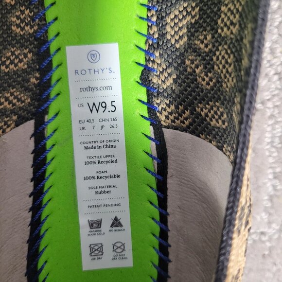 Rothy's The Loafer Womens Size US 9.5 Round Toe Spotted Leopard Slip On Shoes - Picture 12 of 12